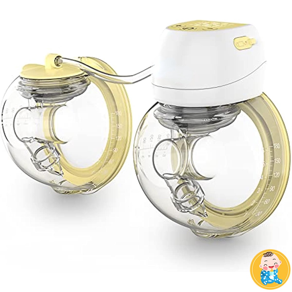 Bomba de Leite Portátil Dupla Elétrica Mãos-Livres Recarregável e Silenciosa com Função de Memória LCD - Ideal para Extrair Leite Materno de Forma Confortável e Prática