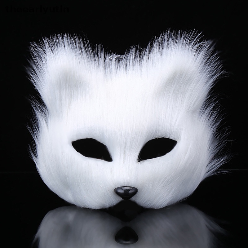 Ipetboom 10 Pcs Decoração De Simples Máscara De Cosplay De Gato Para Pintar  De Máscara Decoração De Simples Máscara De Therian Branco Mulher Gato Dia  Das Bruxas Filho