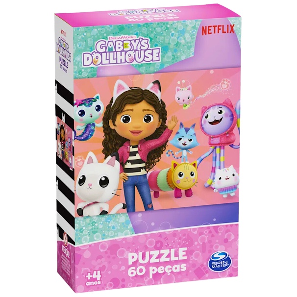 Quebra Cabeça Puzzle 60 Peças Gabby's Dollhouse Grow | Shopee Brasil