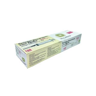 Seringa 3ml Luer Slip + Agulha 25x7 - Caixa C/ 100 Unidades