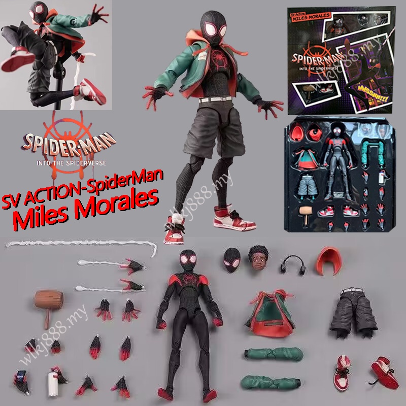 Miles Morales Peter Parker Homem-Aranha : Através Da Mudança De Manga Articulado Ação Figura De Brinquedos Modelo Bonecos Figurino