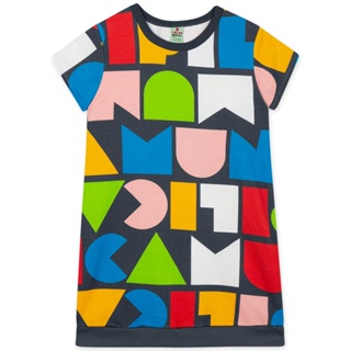 Vestido Moletom Infantil Menina Manga Curta Mundo Ripilica