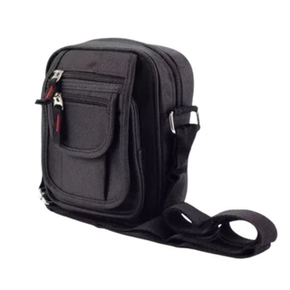 Bolsa Shoulder Bag Lateral Bolsa Transversal Pochete com ziper Unissex Alça regulável