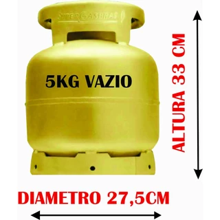 Botija Casco Vasilha Vazio Sem Gás 5kg P5 Supergasbras