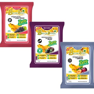 Bananinha Zero Açúcar Açaí-Ameixa-UvasPassas C/30un 23g