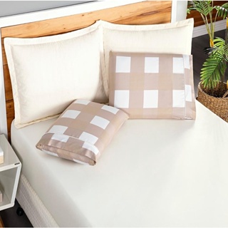 Jogo Lencol King Cama Box C/ Elastico 200 Fios Dolcevita 3pc