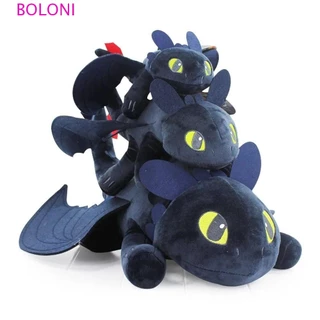 BOLONI Toothless Boneca Recheada De Dragão , 20/27/35cm Anime Figura Como Treinar Seu Pelúcia , Preto Branco 3 Desenhos Animais Brinquedo Infantil