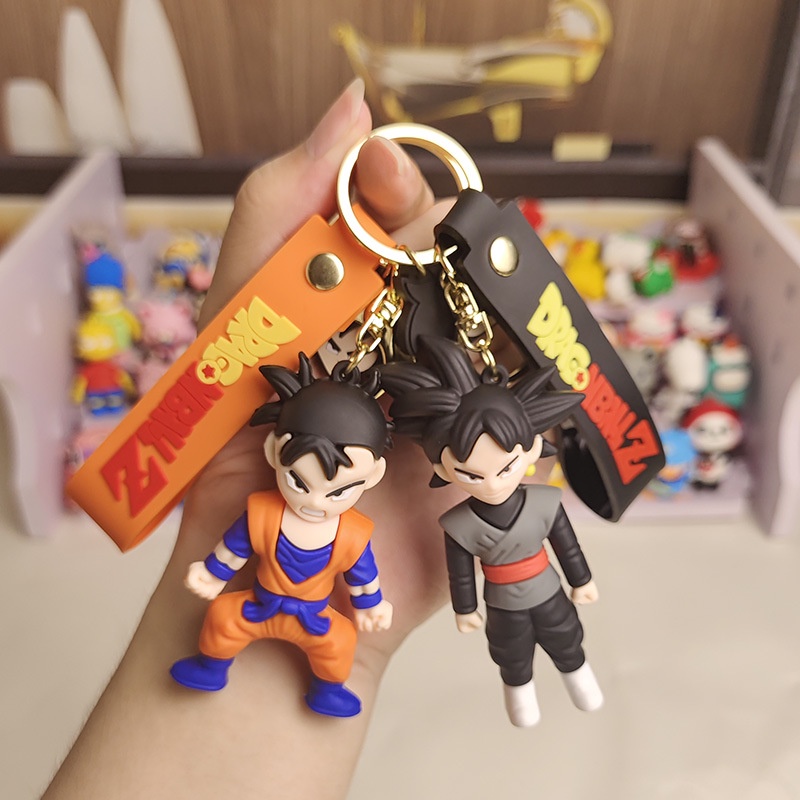 Desenho Anime Dragon Ball PVC Chaveiro Goku Saiyan Boneca Carro Chave  Pingente Bolsa Criativo Pequeno Presente Guindaste Acessórios Atacado