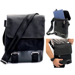  Bolsa Pasta Mochila Maleta Capa Com Alça Para Tablet iPad Livro Preta F3