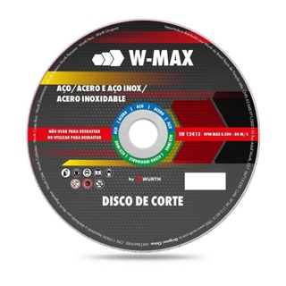 Disco de Corte para Aco Inox 115x1,0x22,2mm 5986211151 W-Max