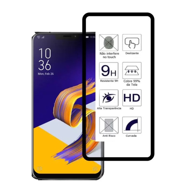 Película de Vidro 3D/6D Compatível Zenfone 5