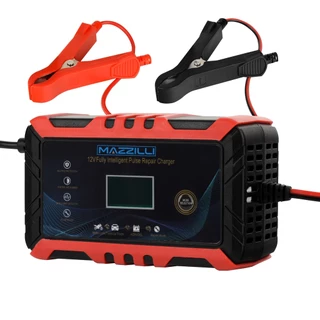 Carregador de Bateria 12V Inteligente Mazzilli Carrega Carro e Moto,LCD, 15AH a 100AH em Oferta na Shopee