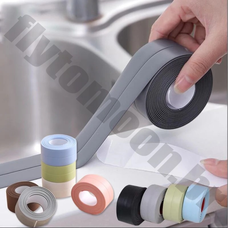 Fita Adesiva De PVC Impermeável 3M Para Pia/Fogão/Banheiro/Cozinha