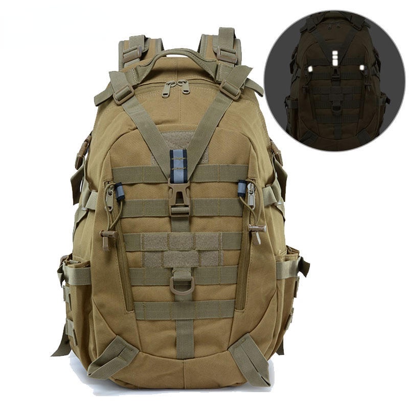 40L Mochila De Acampamento Saco Dos Homens Viajar Sacos De Escalada Molle Reflexivo Mochilas Caminhadas Militar tatica Ao Ar Livre