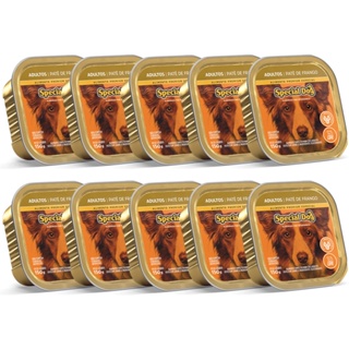 Kit 10 Rações Special Dog Patê Cães Adultos Frango 150g
