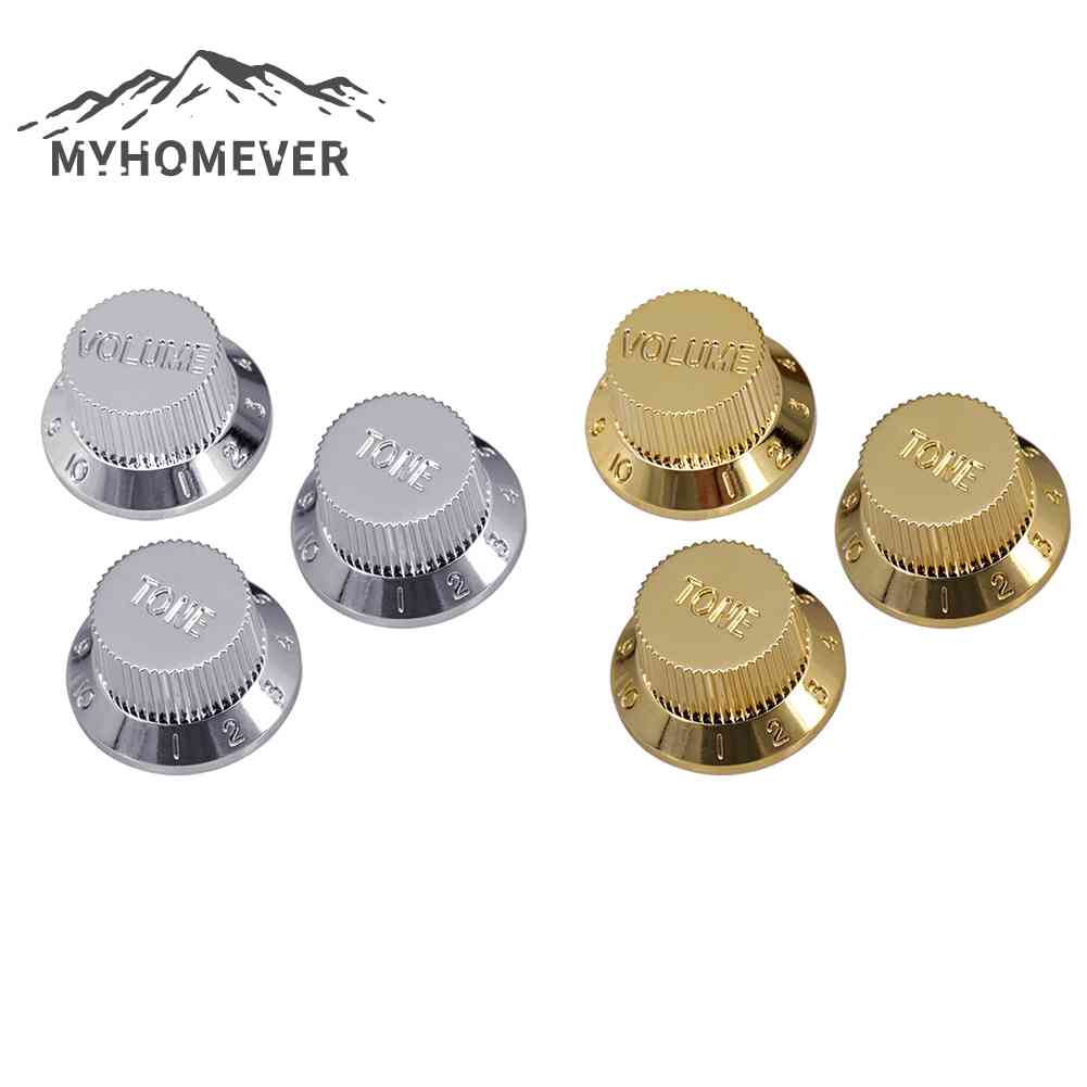 3pcs Botões De Controle De Volume De Tom Tampas Potenciômetros Para Peças De Guitarra Elétrica