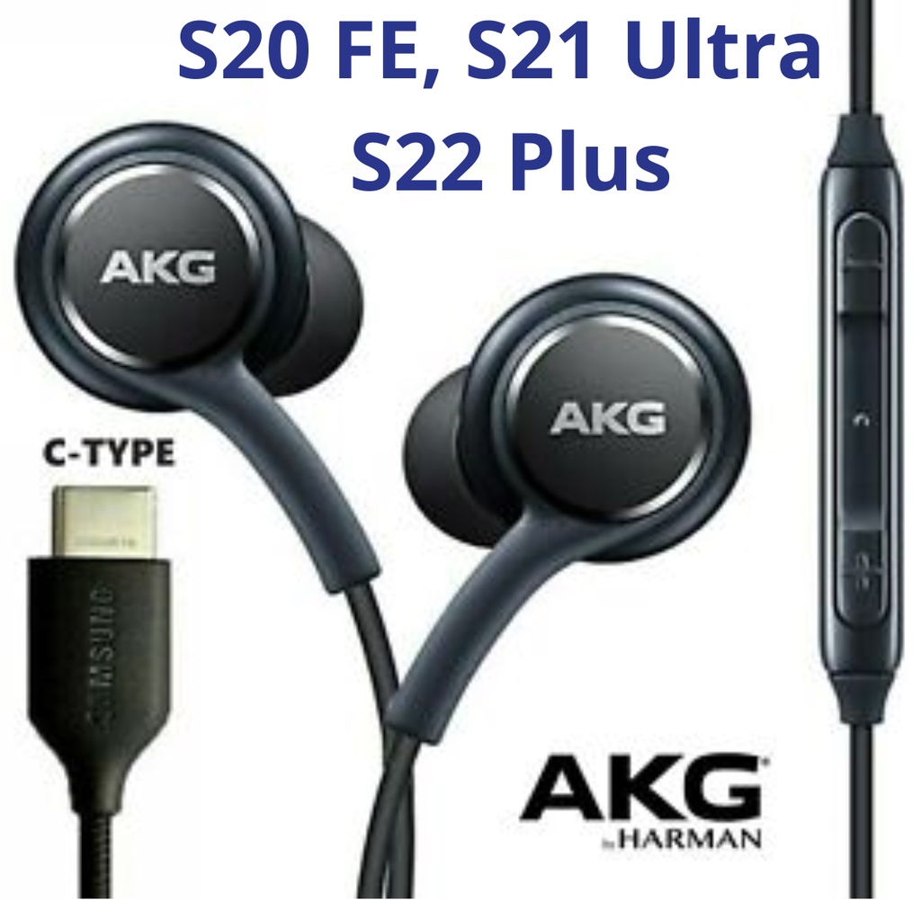 Fone Tipo C Fone De Ouvido AKG S20 FE S21 Plus S21+ S22 Ultra S23 ultra A33 A53 A73 M53 M54 A71 Edge Fone Usb C
