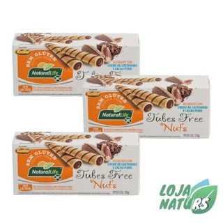 KIT 3 Unidades Tubes Free Sem Glúten 50g - Natural Life
