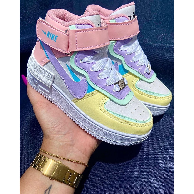 Tenis Infantil Bota Botinha Air Force Branco Infantil Nike unissex ...