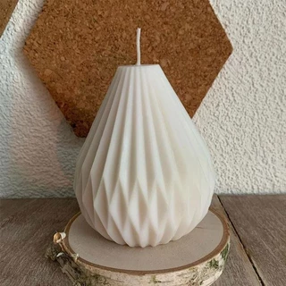 Vela Pêra Geometrica Artesanal Aromática