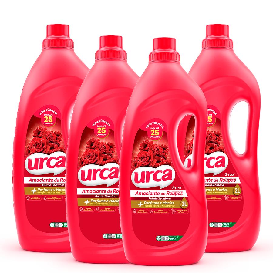 Kit 4 Amaciante Urca Paixão Sedutora - 2L