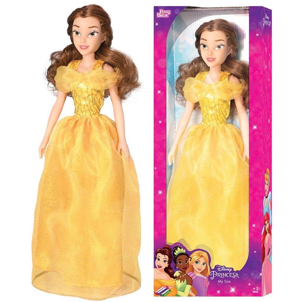 Boneca Princesa Bela E A Fera Disney Grande Articulada 82Cm | Shopee Brasil