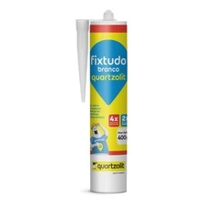 Cola Adesivo Fixtudo Silicone Selante Pu Branco Quarzolit