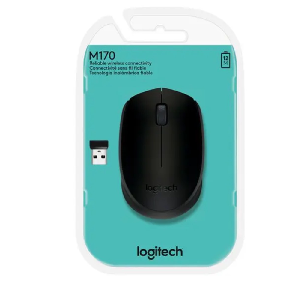 Mouse Optico Sem Fio Logitech M170 Receptor Wireless