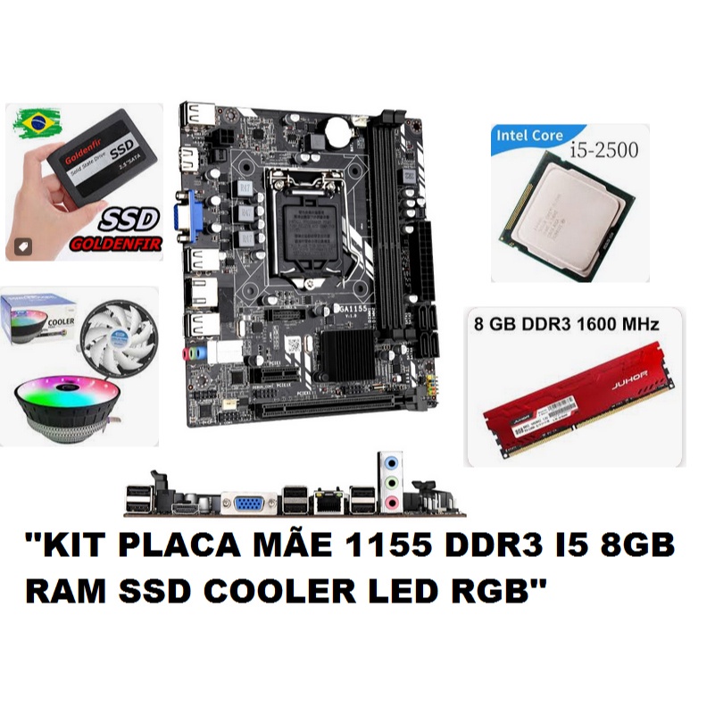 Kit Gamer Intel I5 4440 3.1 Ghz + Placa H81 + Cooler + 8 Gb