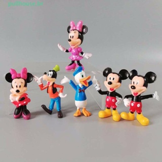 PULLHOUSE Mickey Mouse 6pcs/set Figuras De Desenhos Animados Modelo Anime Dolls Doll Toys Figura De Ação Infantil