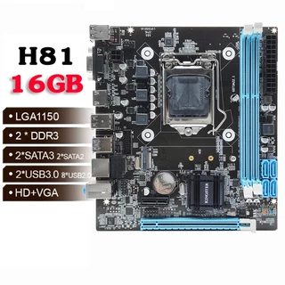 Placa Mãe Kp-h81 Lga 1150 Ddr3 Intel H81 Usb 3.0 Hdmi Pci-e Cor Preto