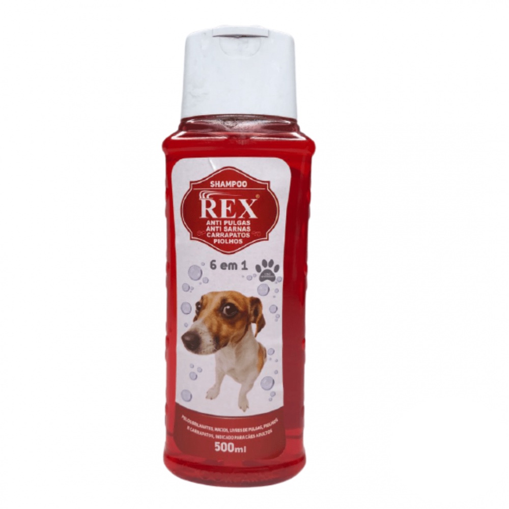 Shampoo 6 em 1 Anti Pulgas Sarna e Carrapatos 750ml - Rex | Shopee Brasil