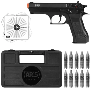 Pistola Airsoft Co2 P45 KWC Calibre 4.5mm + Maleta + Co2