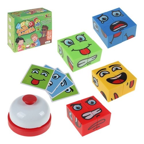 Jogo das Faces Cara Careta Diversas Combinações Cube Brinquedo