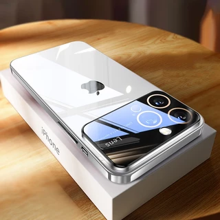 Revestimento De Luxo Transparente Para Câmera De Lente De Vidro Rígido iPhone 15 13 11 12 14 Pro Max Plus Tampa Completa Do Pára-Choque