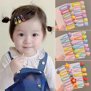 6Pcs Baby Cute Small BB Clip Bangs Broken Hair Cabeleireiro Acessórios Para