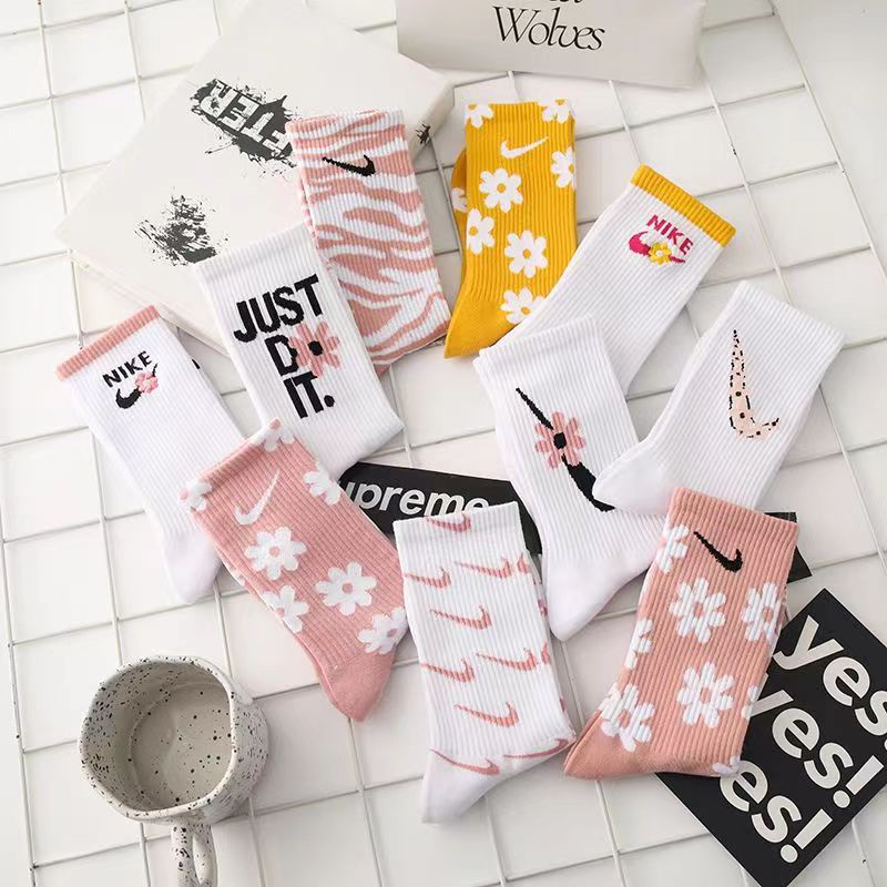 Moda Meias De Cerejeira Algodão Estilo Colégio Esportivas De Corrida