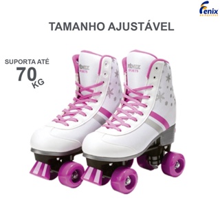 Patins Roller Infantil e Adulto Quad 4 Rodas com Ajuste de Tamanho