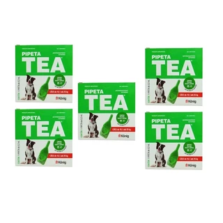 Kit 5 Anti Pulgas Pipeta Tea Para Cães De 10,1 Kg Á 25kg