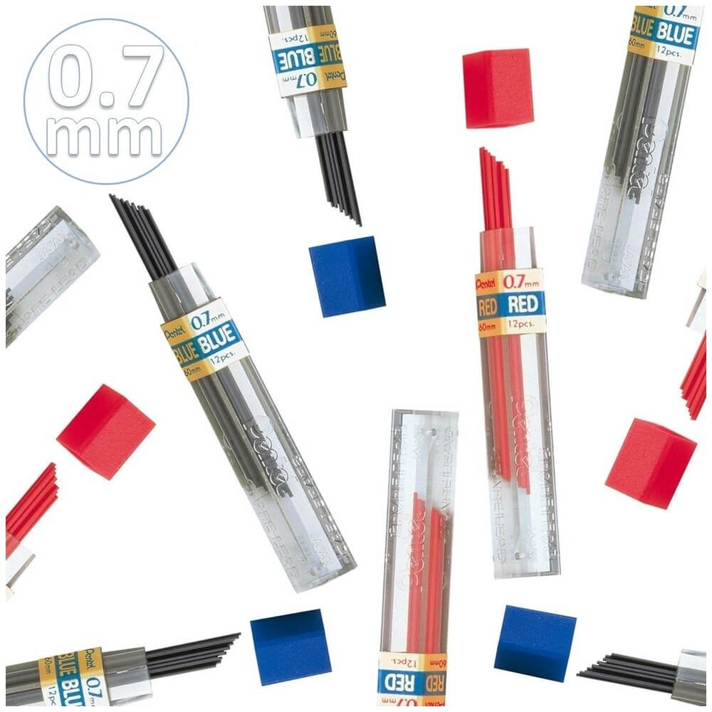 Grafite 0.7mm Hi Polymer Super Colorido - Pentel