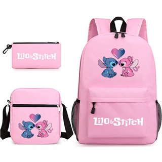 Comércio exterior Stitch animação periférica impressão mochila escolar de três peças Stitzi mochila bolsa de ombro FYKY YPOR