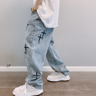 Streetwear Hip Hop Calça Jeans Baggy Para Homens Coreano Y2k Moda