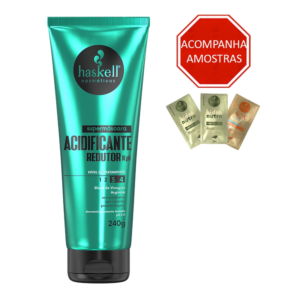 Haskell Supermascara Acidificante Redutor De Ph 240gr