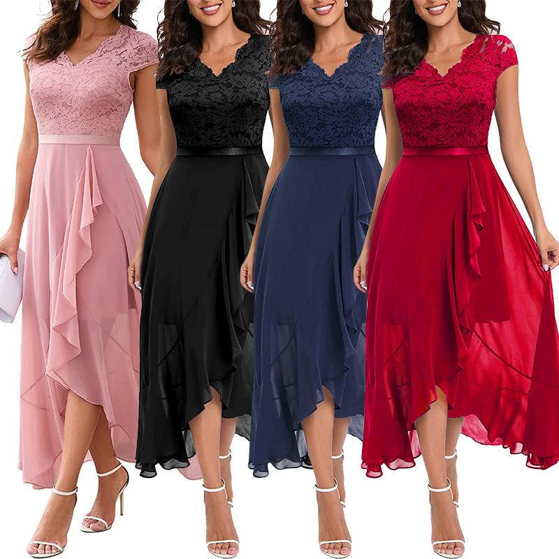 Novo 2024 Vestido de Renda Elegante das Mulheres para Festa de ...