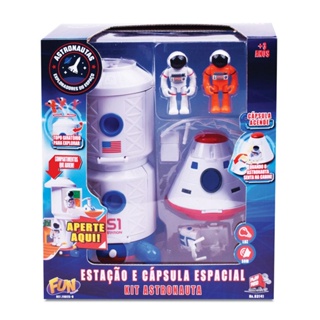 Kit Astronautas Estação e Capsula Espacial - Fun Divirta-se