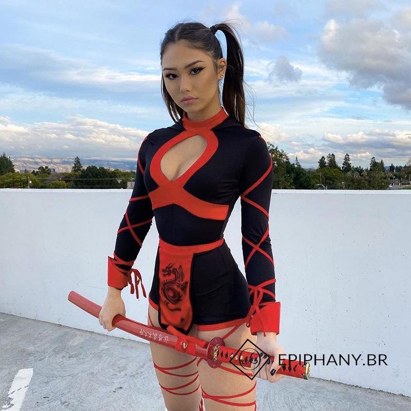 Epiphany-Japanese Style Women Ninja Terno Roupas Guerreiras Cosplay Fantasias