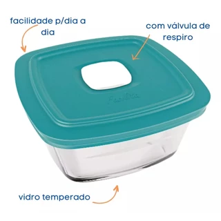 Pote Marmita Marinex Facilita Vap Vidro 500 Ml Microondas