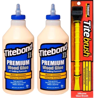 Kit 2 Colas para Madeira II Premium 946 ml e Pincel de Silicone Titebond