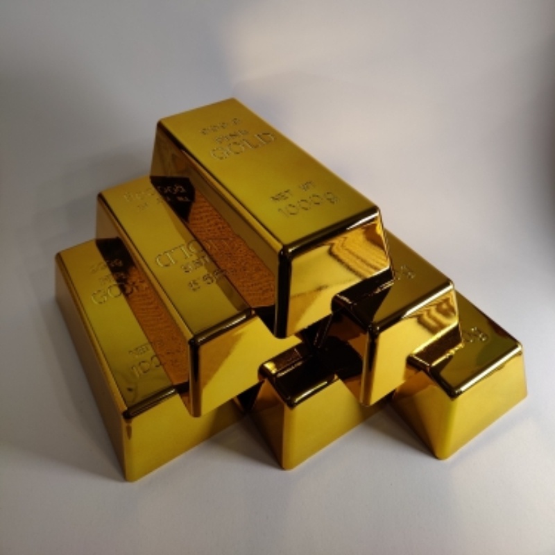 1 Unid . Tijolo De Ouro Falso Artificial Criativo Simulação De Barra Oca Artesanato De Balão Decorativo Para Atividade De Festa Decoração De Casa