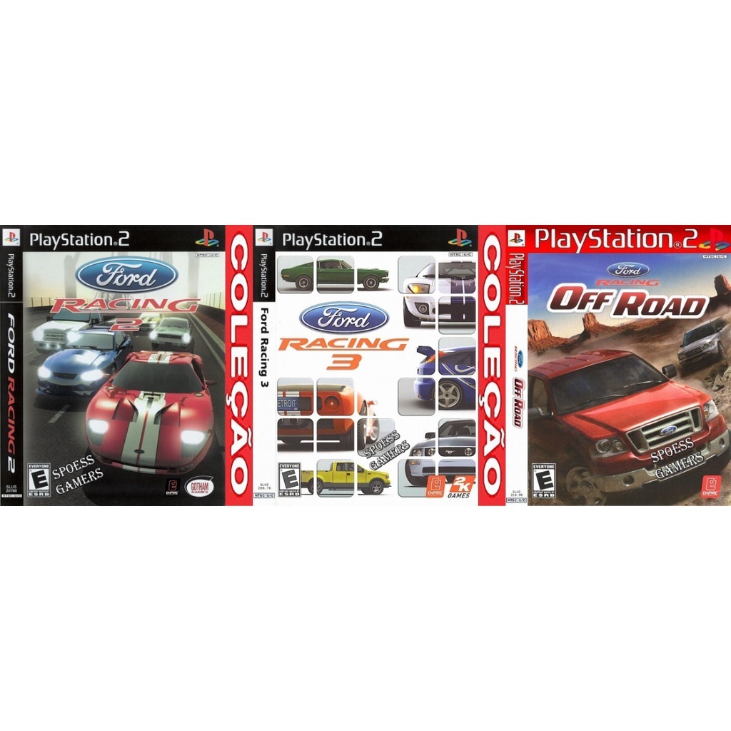 Jogo Ps 2 Ford Racing Ps2 Coleção (3 Dvds) ( Corrida Carro ) Ans ...